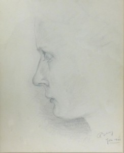 Pencil portrait of Gwen by Ben